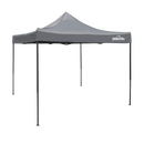 Dellonda DG133  Premium 3 x 3m Pop-Up Gazebo, PVC Coated, Water Resistant Fabric, Supplied with Carry Bag, Rope, Stakes & Weight Bags - Grey Canopy