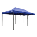 Dellonda DG139  Premium 3x6m Pop-Up Gazebo, Heavy Duty, PVC Coated, Water Resistant Fabric, Supplied with Carry Bag, Rope, Stakes & Weight Bags - Blue Canopy