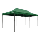 Dellonda DG140  Premium 3x6m Pop-Up Gazebo, Heavy Duty, PVC Coated, Water Resistant Fabric, Supplied with Carry Bag, Rope, Stakes & Weight Bags - Dark Green Canopy