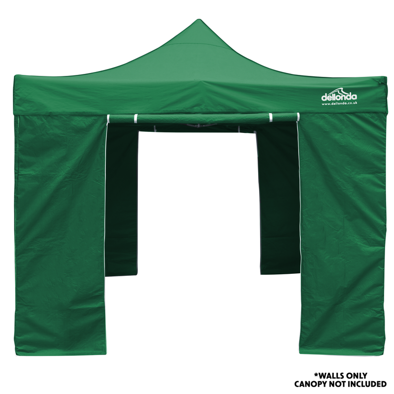 Dellonda DG144  Premium Side Walls/Doors/Windows for Gazebo/Marquee, Fits 2 x 2m Models - Dark Green