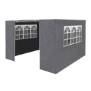 Dellonda DG145  Premium Side Walls/Doors/Windows for Gazebo/Marquee, Fits 2 x 2m Models - Grey