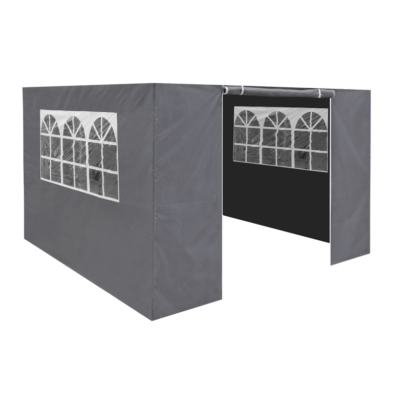Dellonda DG145  Premium Side Walls/Doors/Windows for Gazebo/Marquee, Fits 2 x 2m Models - Grey