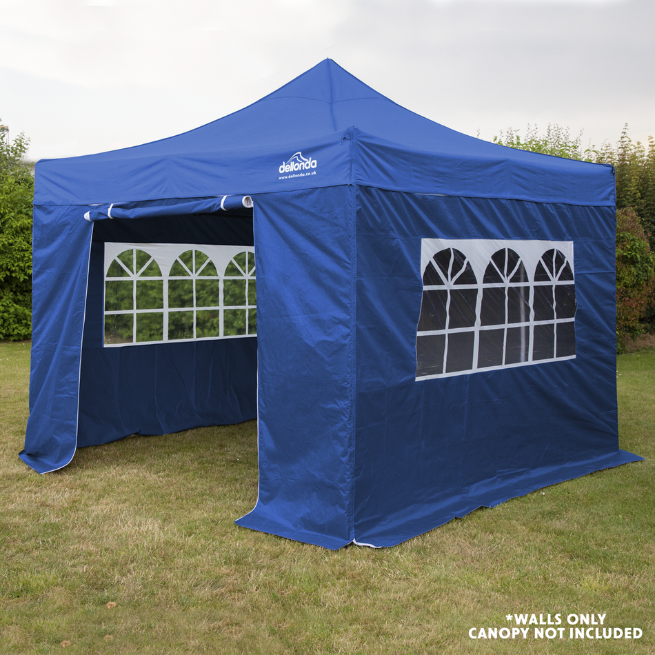 Dellonda DG147  Premium Gazebo/Marquee Side Walls/Doors/Windows, Fits 3 x 3m Models - Blue