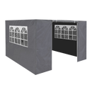 Dellonda DG149  Premium Gazebo/Marquee Side Walls/Doors/Windows, Fits 3 x 3m Models - Grey