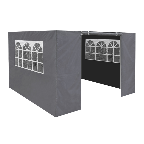 Dellonda DG149  Premium Gazebo/Marquee Side Walls/Doors/Windows, Fits 3 x 3m Models - Grey