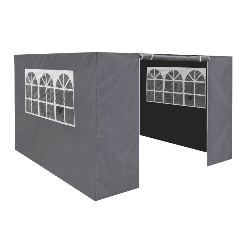 Dellonda DG149  Premium Gazebo/Marquee Side Walls/Doors/Windows, Fits 3 x 3m Models - Grey