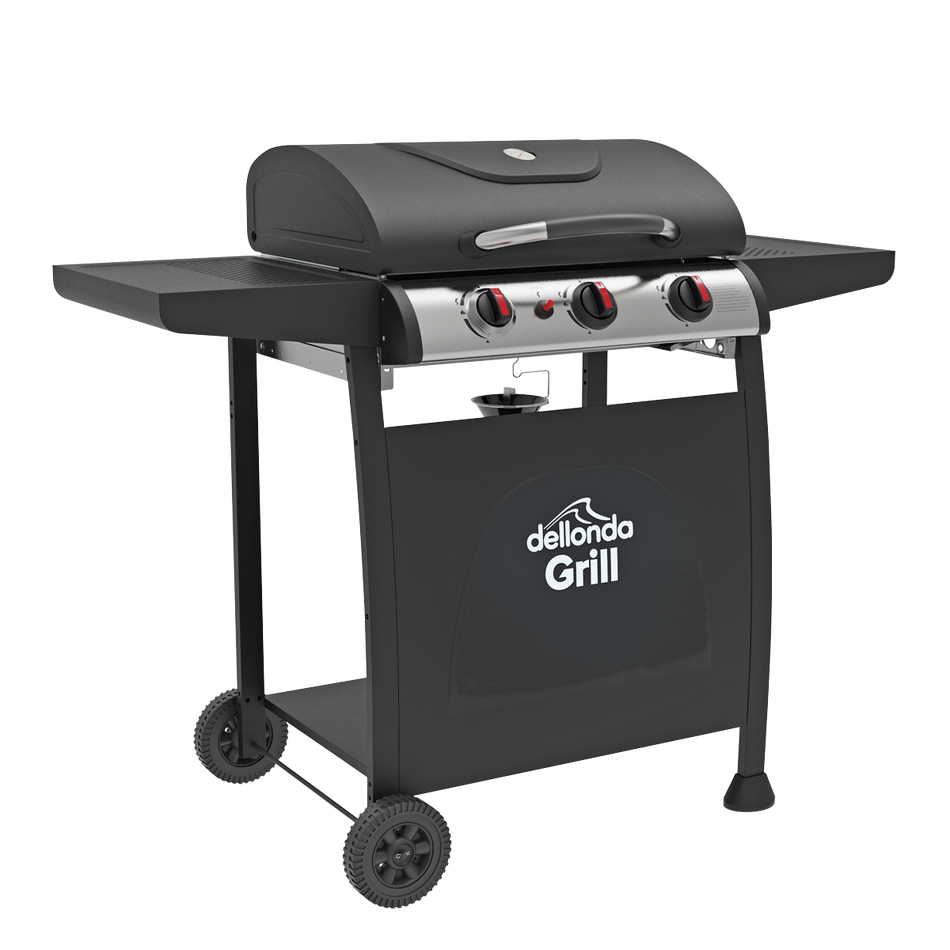 Dellonda DG14  3 Burner Gas BBQ Grill with Piezo Ignition & Thermometer