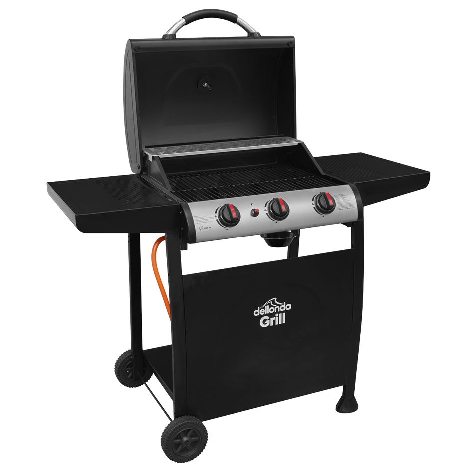 Dellonda DG14  3 Burner Gas BBQ Grill with Piezo Ignition & Thermometer