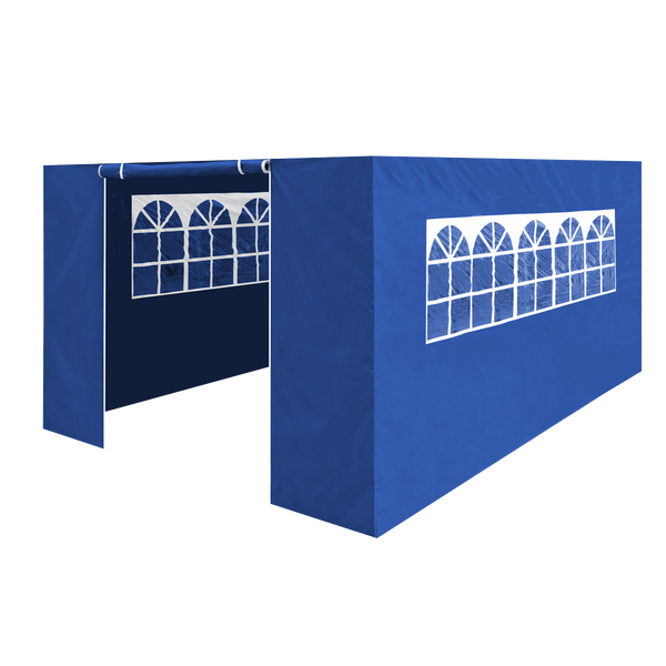 Dellonda DG151  Premium Side Walls/Doors/Windows for Gazebo/Marquee, Fits 3 x 4.5m Models - Blue