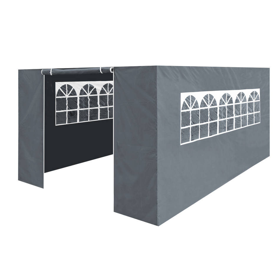 Dellonda DG153  Premium Side Walls/Doors/Windows for Gazebo/Marquee, Fits 3 x 4.5m Models - Grey