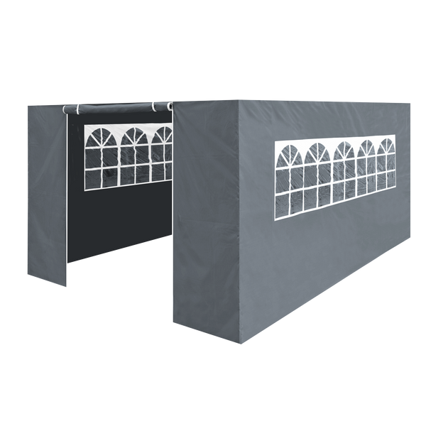 Dellonda DG153  Premium Side Walls/Doors/Windows for Gazebo/Marquee, Fits 3 x 4.5m Models - Grey