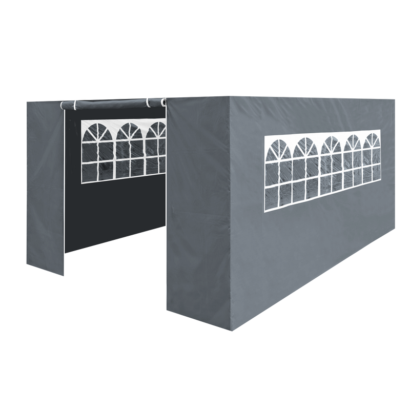 Sealey DG153 Dellonda Premium Side Walls/Doors/Windows for Gazebo/Marquee, Fits 3 x 4.5m Models - Grey