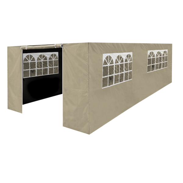 Dellonda DG154  Premium Side Walls/Doors/Windows for Gazebo/Marquee, Fits 3 x 6m Models - Beige