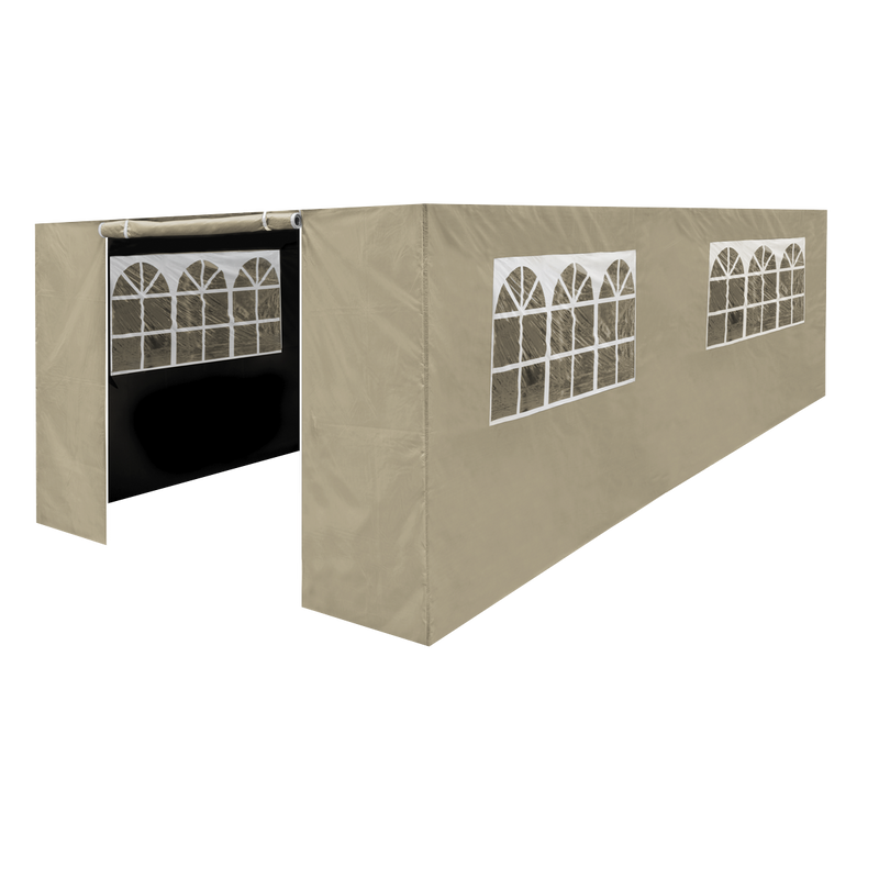 Dellonda DG154  Premium Side Walls/Doors/Windows for Gazebo/Marquee, Fits 3 x 6m Models - Beige