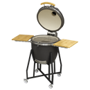 Dellonda DG159  Deluxe 22"(56cm) Ceramic Kamado Style BBQ with Wheeled Stand