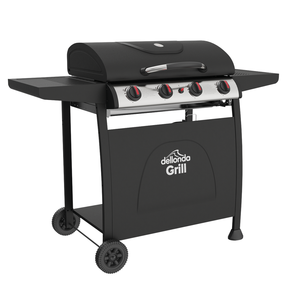 Dellonda DG15  4 Burner Gas BBQ Grill with Piezo Ignition & Thermometer