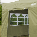 Dellonda DG160  Premium 2x2m Pop-Up Gazebo & Side Walls, PVC Coated, Water Resistant Fabric, Supplied with Carry Bag, Rope, Stakes & Weight Bags - Beige