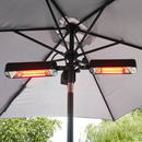 Dellonda DG176  Folding Parasol/Gazebo/Patio Outdoor Infrared Heater, Two Panels, Extra Long 5M Cable, 1600W