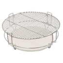 Dellonda DG185  Halfmoon Ceramic Heat Deflector Plates for Kamado BBQs 15"(38cm) 2pc