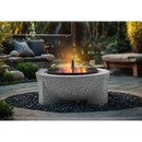 Dellonda DG190  Round MgO Fire Pit with BBQ Grill, Diameter 75cm, Safety Mesh Screen - Light Grey