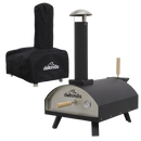 Dellonda DG218  Wood-Fired Pizza Oven, Pizza Peel & Cover 14" - Black