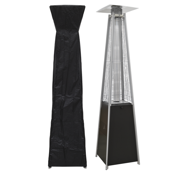 Sealey DG224 Dellonda Pyramid Gas Patio Heater 13kW for Commercial & Domestic Use, Supplied with Cover, Black