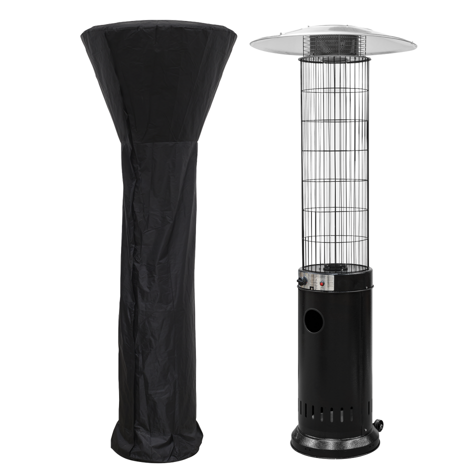 Dellonda DG226  Gas Patio Heater 13kW for Commercial & Domestic Use, Black, Supplied with Water Resistant Cover