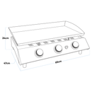 Dellonda DG22  3 Burner Portable Gas Plancha