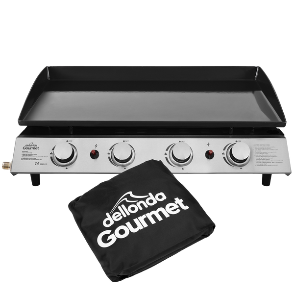 Dellonda DG234  4 Burner Portable Gas Plancha & Cover
