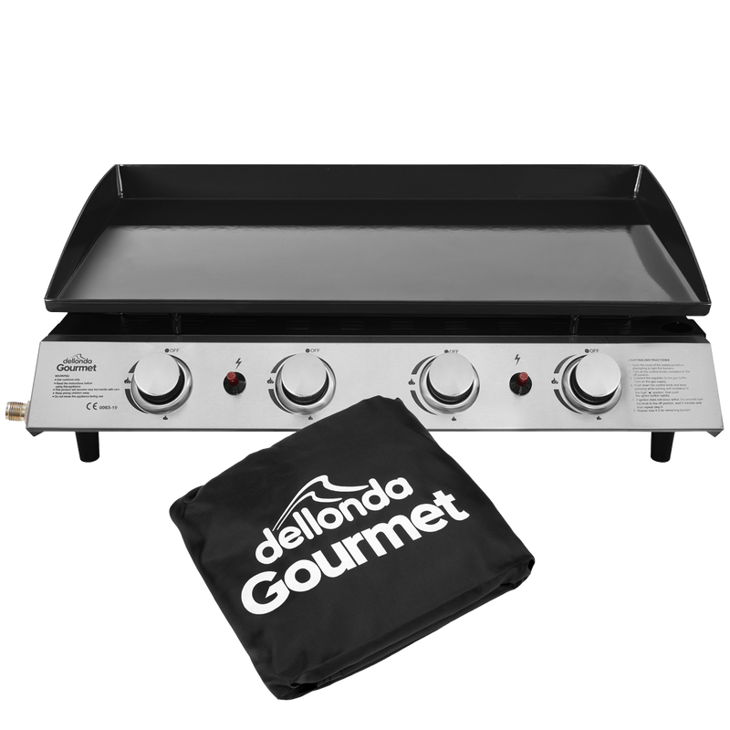 Dellonda DG234  4 Burner Portable Gas Plancha & Cover