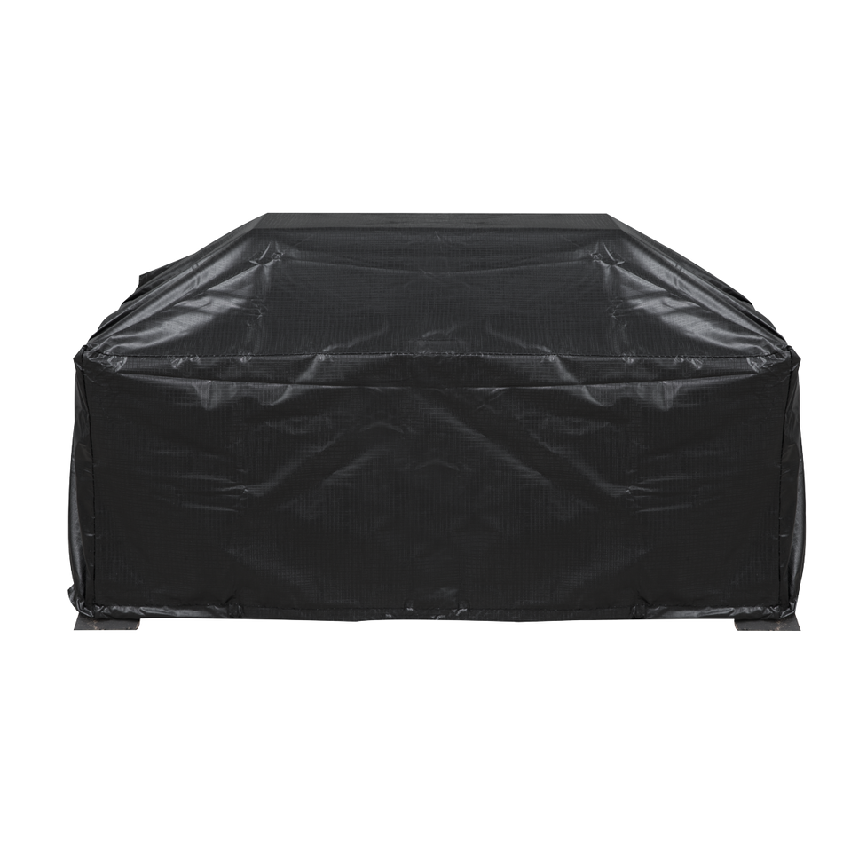 Dellonda DG239  35" Rectangular Outdoor Fire Pit, Antique Bronze Effect, Supplied with Water-Resistant Drawstring Cover