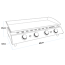 Dellonda DG23  4 Burner Portable Gas Plancha