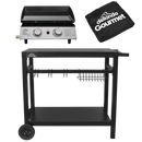 Dellonda DG249  2 Burner Portable Gas Plancha, Cover & Trolley