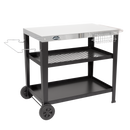 Dellonda DG263  Plancha Trolley with Utensil Holder - Stainless Steel Top