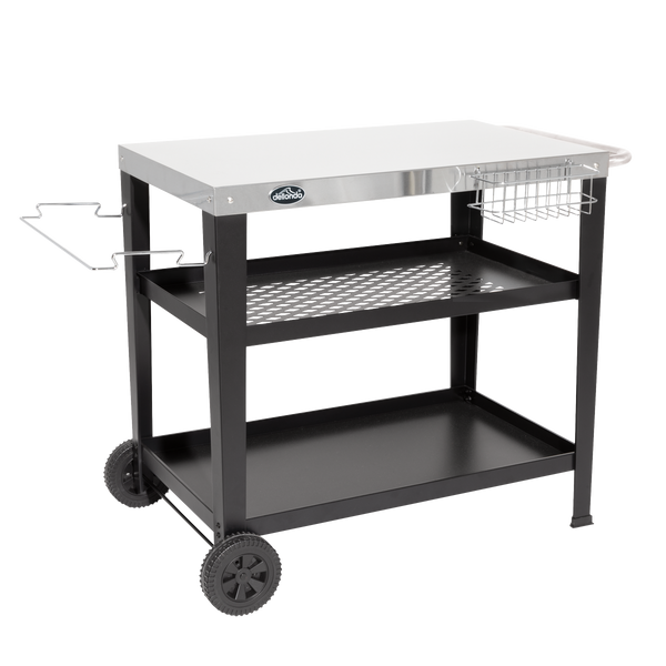 Sealey DG263 Dellonda Plancha Trolley with Utensil Holder - Stainless Steel Top