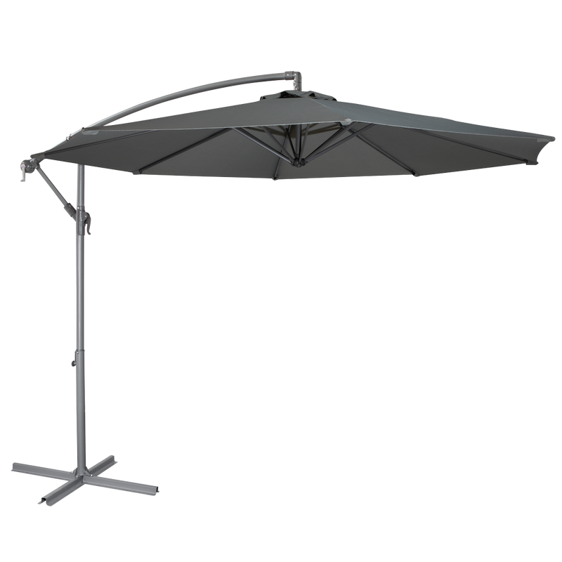Sealey DG264 Dellonda Banana Parasol with Cover 3m - Grey