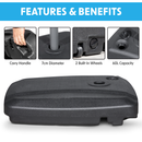 Dellonda DG266  Fillable Parasol Base with Wheels, Water/Sand Fill 60L