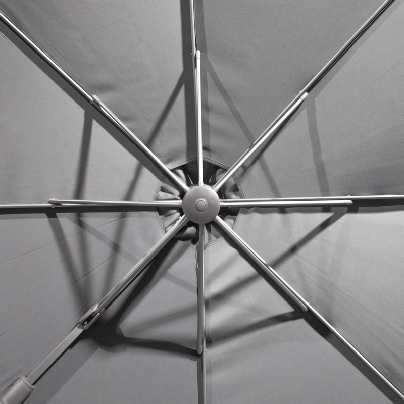 Sealey DG267 Dellonda Cantilever Parasol with 360 degree Rotation, Tilt & Cover 3m - Grey