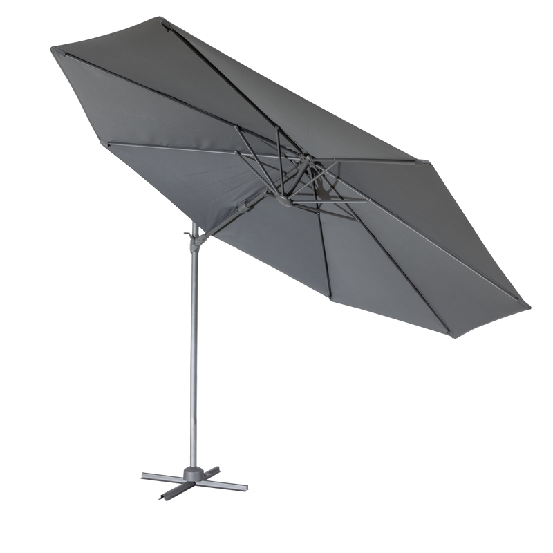 Sealey DG267 Dellonda Cantilever Parasol with 360 degree Rotation, Tilt & Cover 3m - Grey