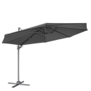 Dellonda DG267  Cantilever Parasol with 360 degree Rotation, Tilt & Cover 3m - Grey