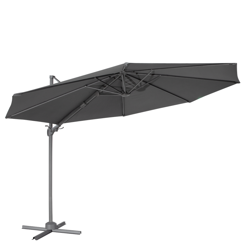 Sealey DG267 Dellonda Cantilever Parasol with 360 degree Rotation, Tilt & Cover 3m - Grey