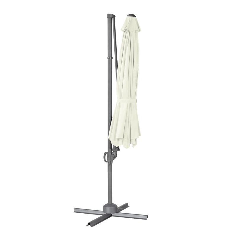 Dellonda DG268  Cantilever Parasol with 360 degree Rotation, Tilt & Cover 3m - Cream
