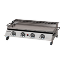 Dellonda DG277  4 Burner Stainless Steel Portable Gas Plancha with Warming Rack 10kW