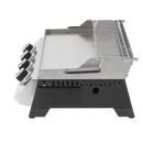 Dellonda DG277  4 Burner Stainless Steel Portable Gas Plancha with Warming Rack 10kW