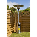 Dellonda DG2  13kW Stainless Steel Commercial Gas Outdoor Garden Patio Heater, Wheels