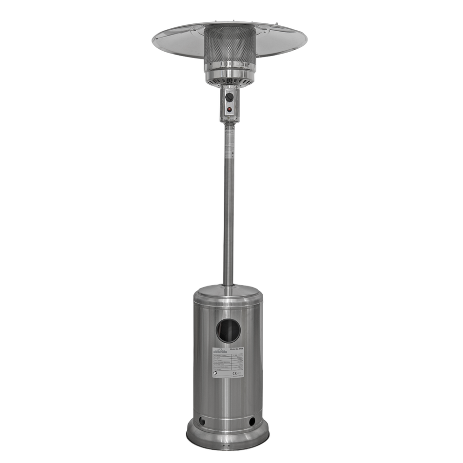 Dellonda DG2  13kW Stainless Steel Commercial Gas Outdoor Garden Patio Heater, Wheels