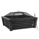 Dellonda DG43  35" Square Outdoor Fire Pit, Black