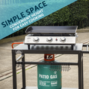 Dellonda DG45  Plancha Trolley with Utensil Holder - Black