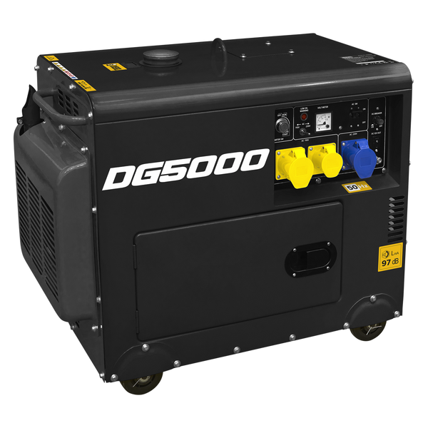 Sealey DG5000 5000W Generator 4-Stroke Engine 110/230V