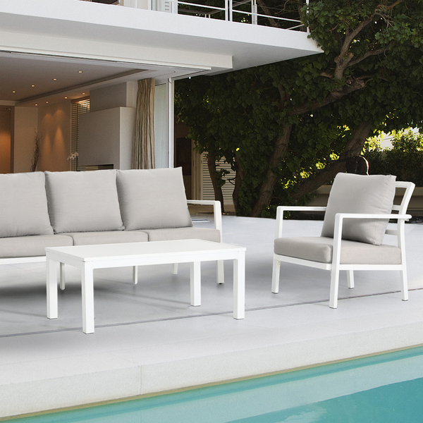 Dellonda DG52  Kyoto Aluminium Outdoor Sofa & Coffee Table Set 4pc